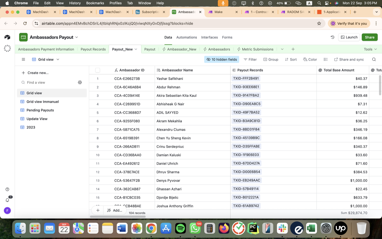 Creator Ambassador Program Ops - Airtable, Make.com & Zapier screenshot 12